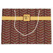 ヒョウ柄シェブロン抱き枕 ラージペーパーバッグ (正面)