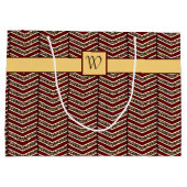 ヒョウ柄シェブロン抱き枕 ラージペーパーバッグ (裏面)