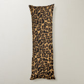 ヒョウ柄ジャングルオリジナルブラウン ボディピロー (裏面 (縦))
