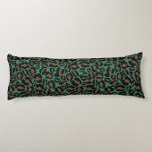 ヒョウ柄ジャングルグリーンブラウン ボディピロー (裏面)