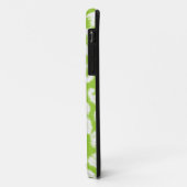 ヒョウ柄スキンファー、ライムとホワイト Case-Mate iPhoneケース (裏面/左)