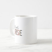 ヒョウ柄スクールナース 半袖Tシャツ 学校に戻ろう コーヒーマグカップ (正面左)