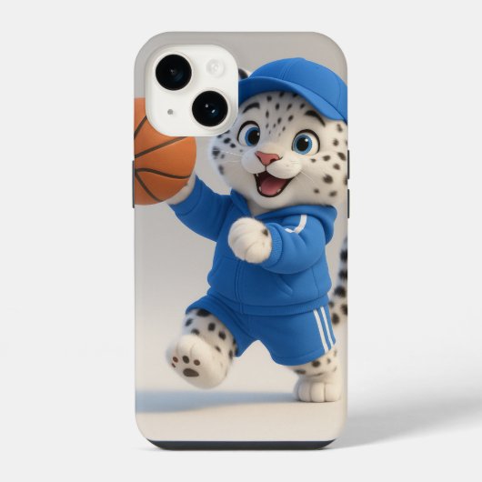 ヒョウ柄スポーツアクションケース iPhoneケース (裏面)