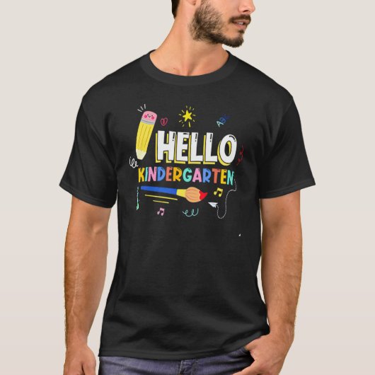 ヒョウ柄タイプラスティペンシル 可愛い幼稚園の先生 Tシャツ (正面)