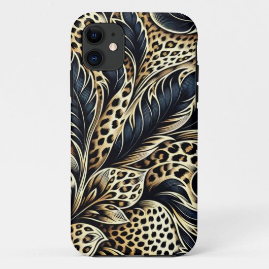 ヒョウ柄デザインiPhoneカバー Case-Mate iPhoneケース (裏面)
