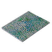 ヒョウ柄ノート　緑 ノートブック (左側)