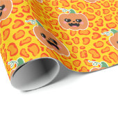 ヒョウ柄ハロウィンパターン ラッピングペーパー (ロールコーナー)