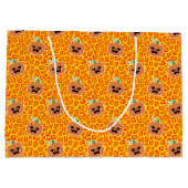 ヒョウ柄ハロウィーンパターン ラージペーパーバッグ (裏面)