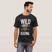 ヒョウ柄ハートで読書大好き Tシャツ (正面フル)