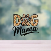 ヒョウ柄パウ 犬好き アクリルサイン (ニュートラル)