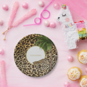 ヒョウ柄パームエレガントパーソナル ペーパープレート (パーティー)