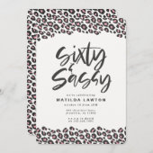 ヒョウ柄ピンクと黒60歳と青味60歳 案内状 (正面/裏面)