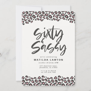 ヒョウ柄ピンクと黒60歳と青味60歳 案内状