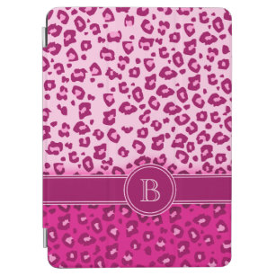 ヒョウ柄ピンクのモノグラムのipadカバー iPad air カバー