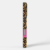 ヒョウ柄ピンクパーソナライズされた Case-Mate iPhoneケース (裏面 / 右)