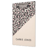 ヒョウ柄ピンクピーチ金ゴールド事業エレガント クリップボード (左)