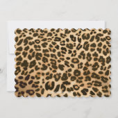 ヒョウ柄ピンクボウ卒業/パーティの招待状 招待状 (裏面)