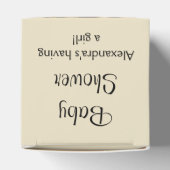 ヒョウ柄ピンクボウ女の子ベビーシャワー フェイバーボックス (上部)