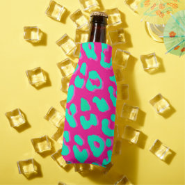 ヒョウ柄ピンクミント ボトルクーラー