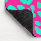 ヒョウ柄ピンクミント マウスパッド (コーナー)