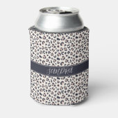 ヒョウ柄ピンク名前をカスタムする 缶クーラー (缶裏面)