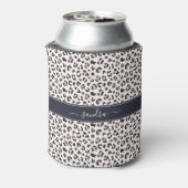 ヒョウ柄ピンク名前をカスタムする 缶クーラー (缶裏面)