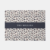 ヒョウ柄ピンク ドアマット (正面)