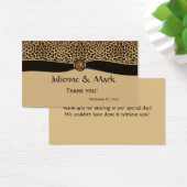 ヒョウ柄フェイク付きリボン玉結婚式の引き出物 (デスク)