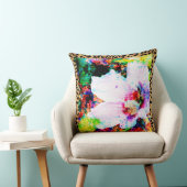 ヒョウ柄フラワーパッチ装飾用クッション クッション (椅子)