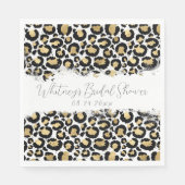 ヒョウ柄ブライダルシャワーカクテルナプキンス スタンダードランチョンナプキン (正面)