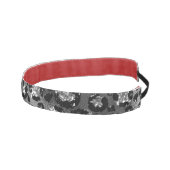 ヒョウ柄ブラックとシルバーグレー アスレチックヘッドバンド (右)