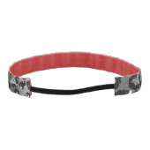 ヒョウ柄ブラックとシルバーグレー アスレチックヘッドバンド (裏面)