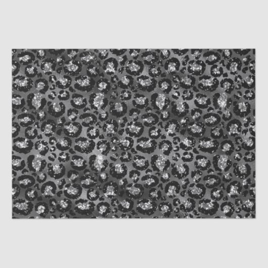 ヒョウ柄ブラックとシルバーグレー 薄葉紙 (正面)