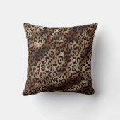 ヒョウ柄ブラックブロンズモノグラム クッション (裏面)