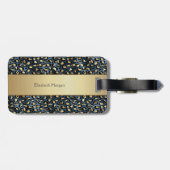 ヒョウ柄ブラックブロンズモノグラム ラゲッジタグ (裏面横)