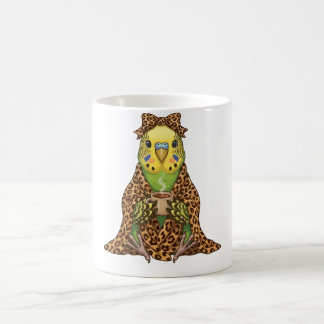ヒョウ柄ブランケット コーヒー セキセイインコ コーヒーマグカップ