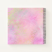 ヒョウ柄プリント新学期モノグラムノートブック ノートブック (裏面)