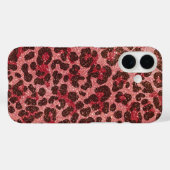ヒョウ柄プリント柄バラ金ゴールドグリッター Case-Mate iPhoneケース (裏面 (横))