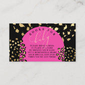 ヒョウ柄ベビーシャワーブックベビー エンクロージャーカード (正面)