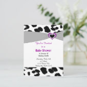 ヒョウ柄ベビーシャワー招待状 招待状 (スタンド正面)