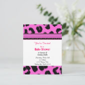 ヒョウ柄ベビーシャワー招待状 招待状 (スタンド正面)