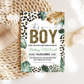 ヒョウ柄ベビーシャワー 招待状
