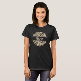 ヒョウ柄ママデザイン Tシャツ