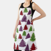 ヒョウ柄メリーカラフルクリスマスツリー エプロン (インサイチュ)