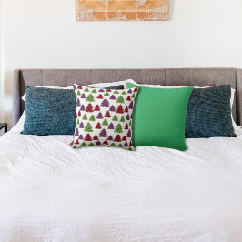 ヒョウ柄メリーカラフルクリスマスツリー クッション