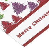 ヒョウ柄メリーカラフルクリスマス ショートテーブルランナー (コーナー)