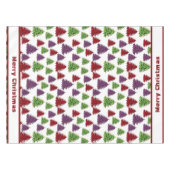 ヒョウ柄メリーカラフルクリスマス テーブルクロス (正面(横))