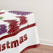 ヒョウ柄メリーカラフルクリスマス テーブルクロス (インサイチュ)