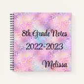 ヒョウ柄モノグラムノート ノートブック (正面)