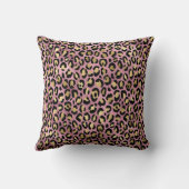 ヒョウ柄モノグラムバラ金ゴールドブラック クッション (裏面)